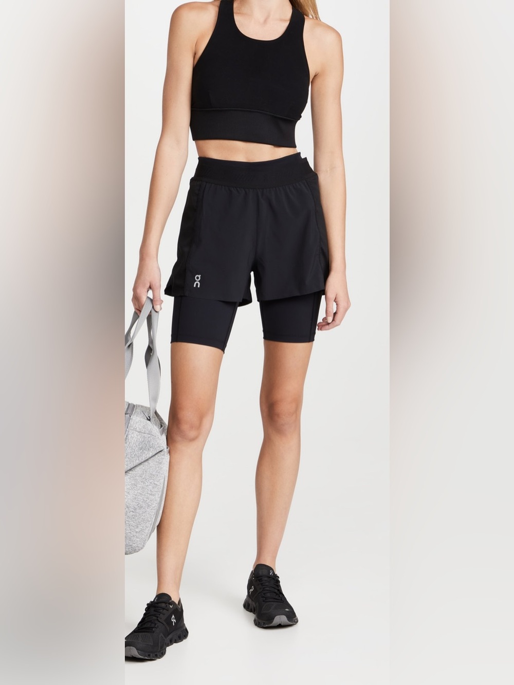 On running active 2 in 1 shorts